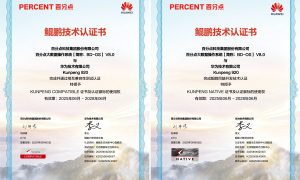 百分点科技BD-OS获华为鲲鹏认证，全栈信创助推政企智能升级